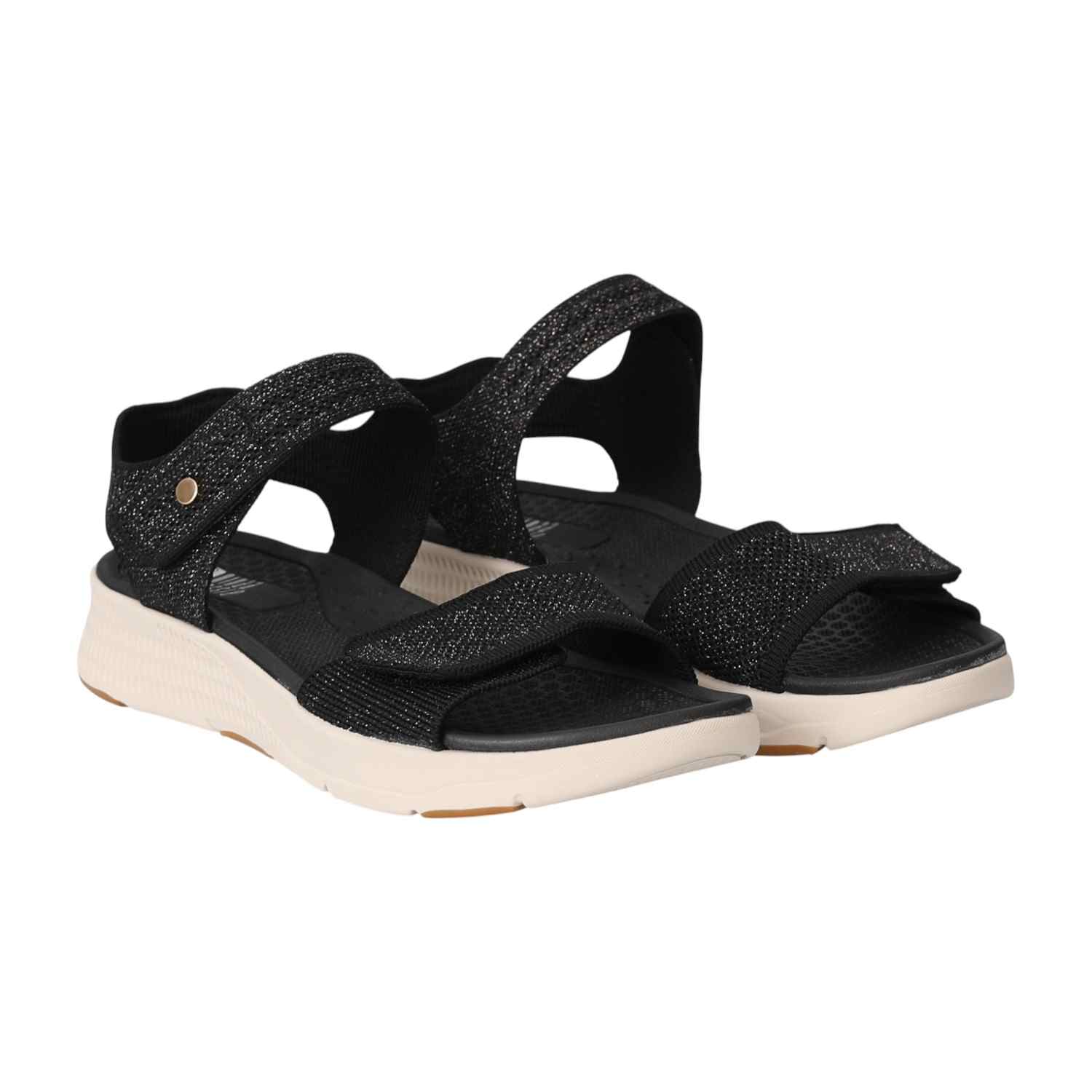 Women Black Athleisure Sandals