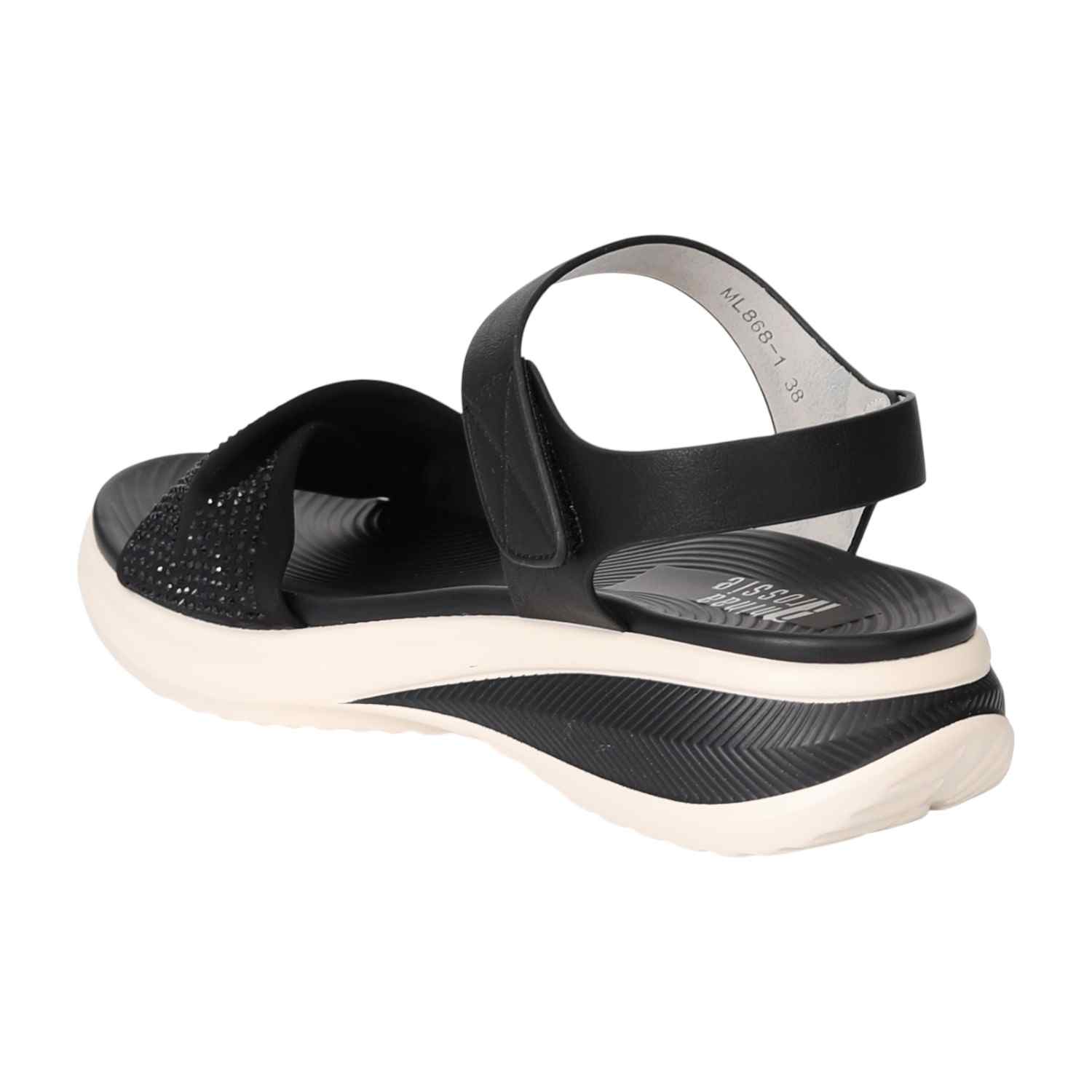 Women Black Glam Sandals