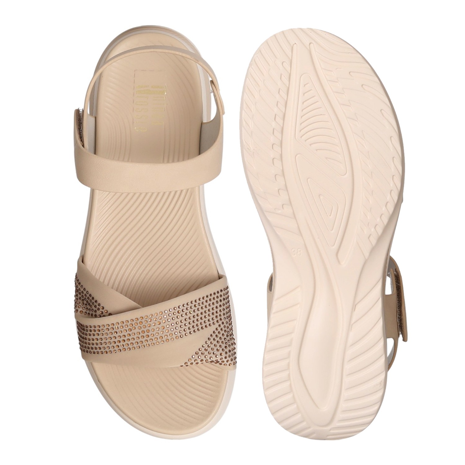 Women Dark Beige Glam Sandals