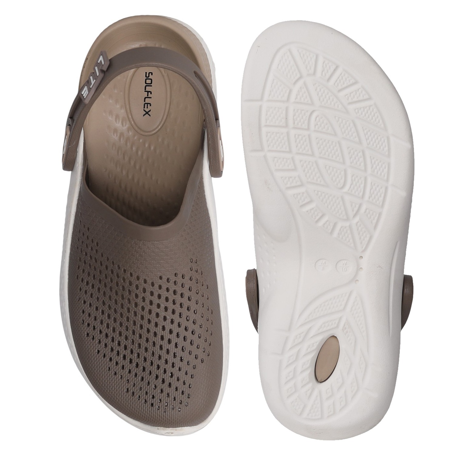 Men Beige Latte Lite Clog