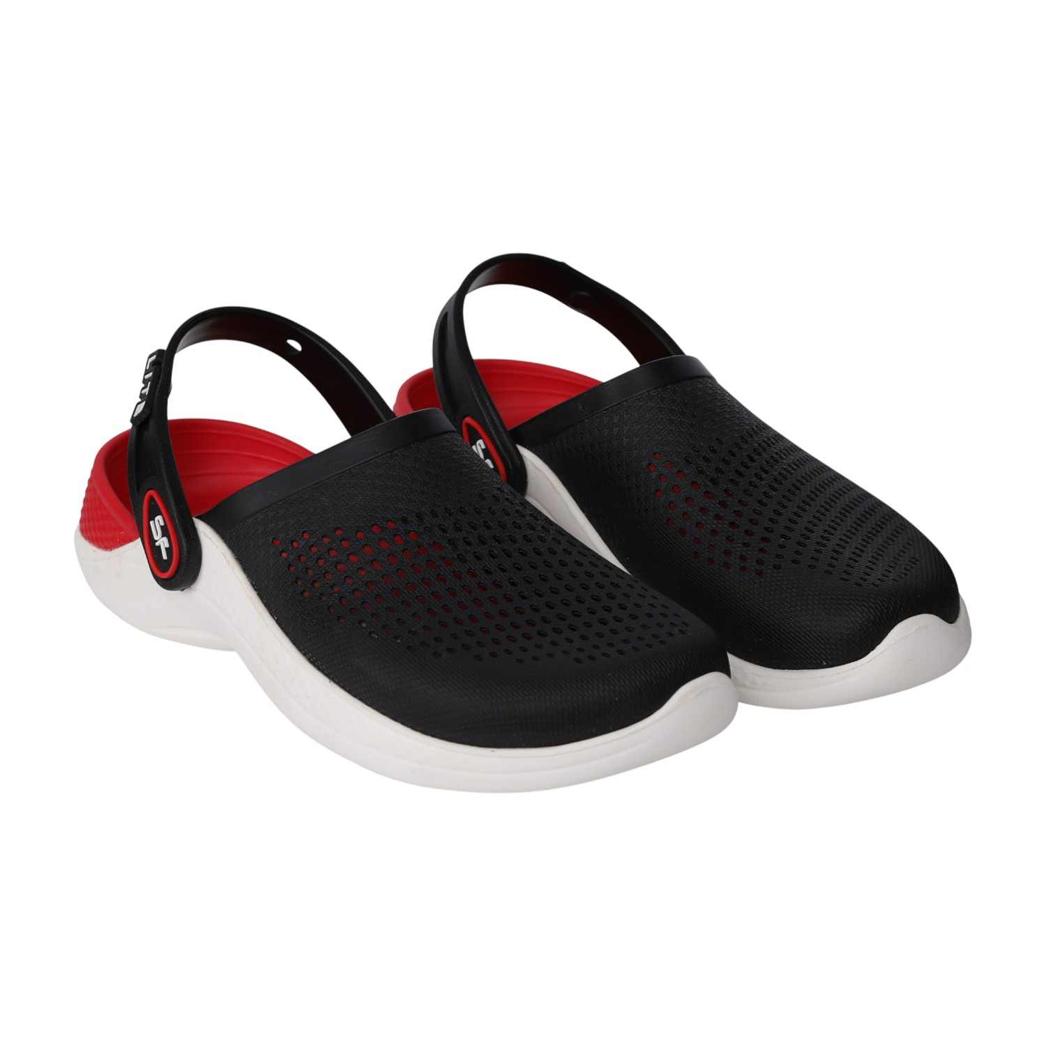 Men Black Racer Red Clog