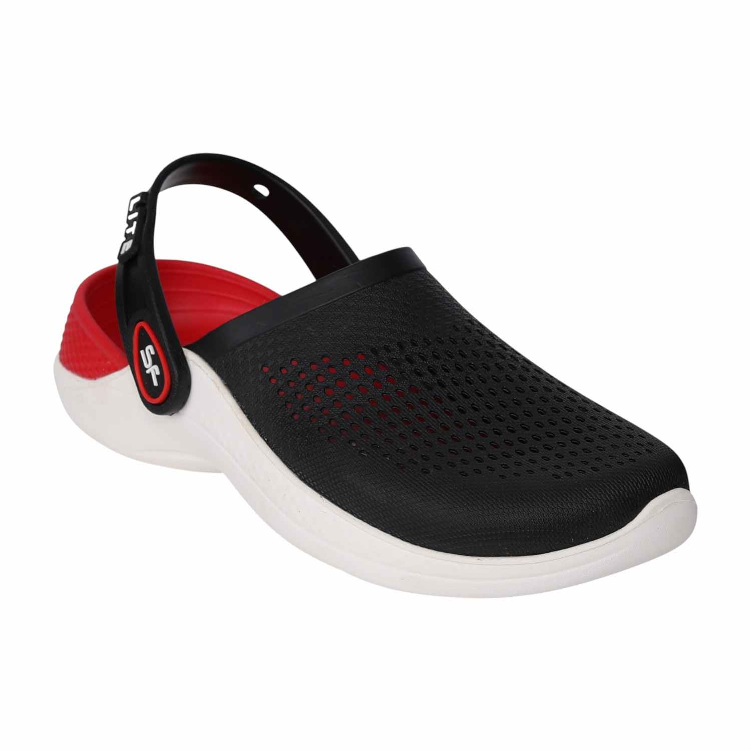 Men Black Racer Red Clog