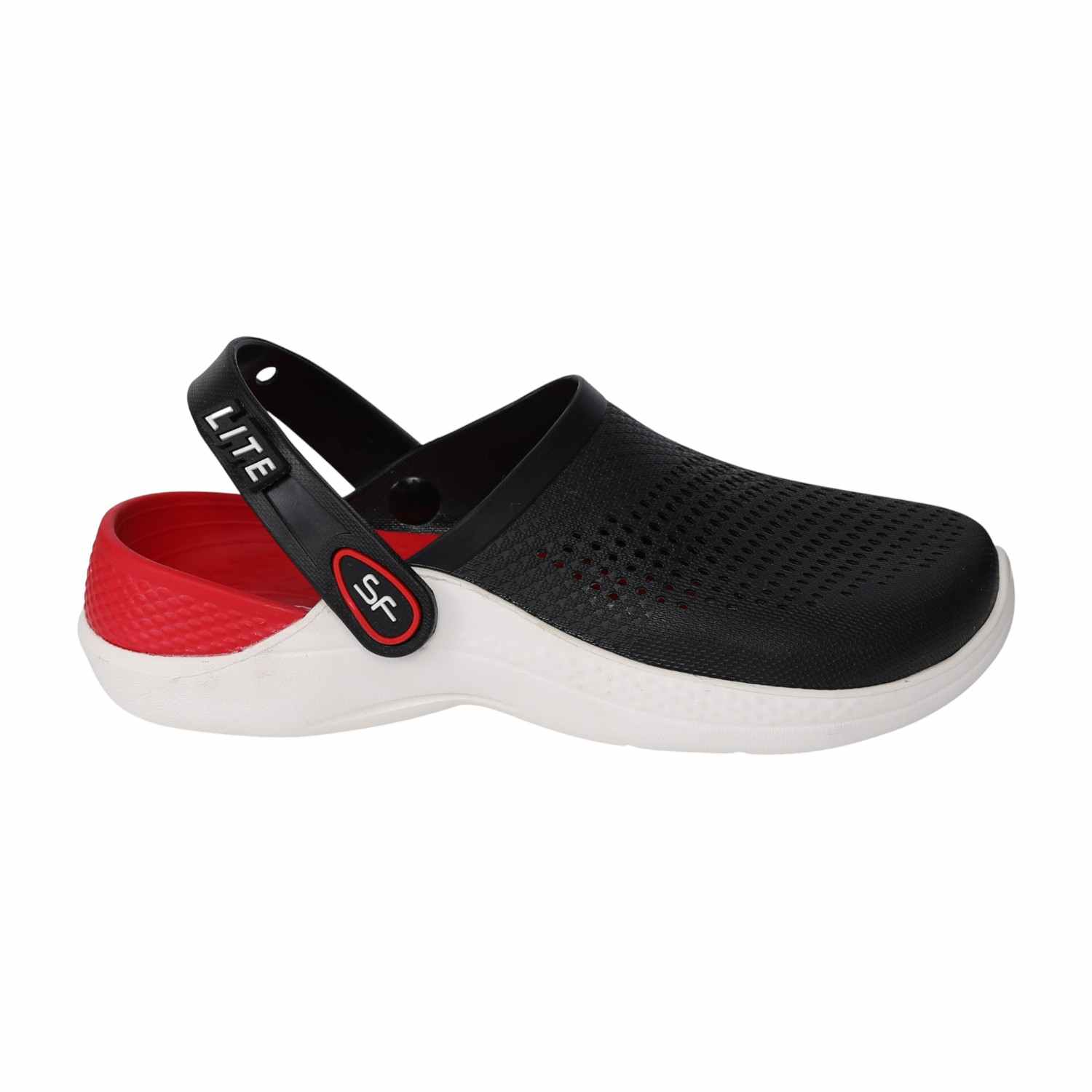 Men Black Racer Red Clog