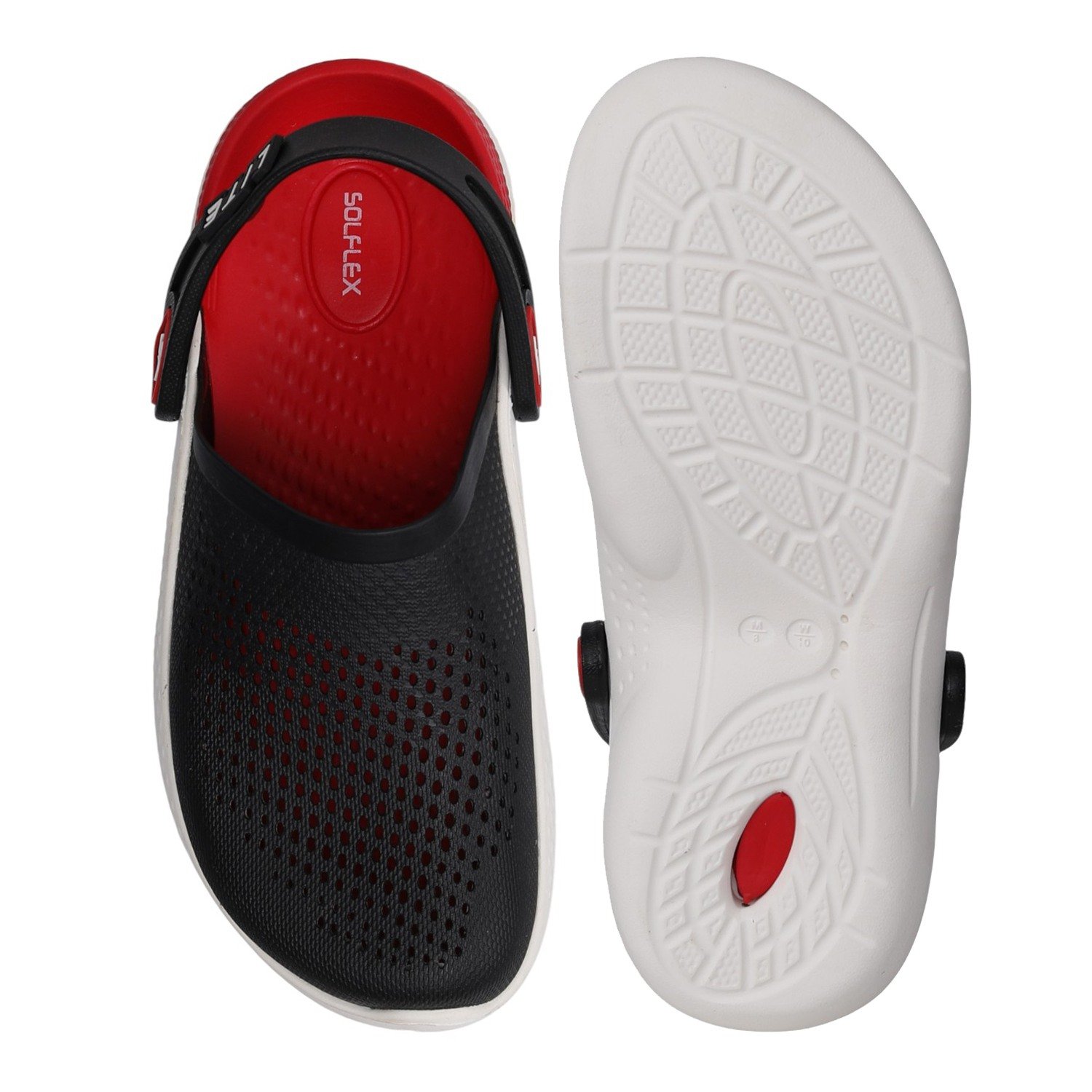 Men Black Racer Red Clog