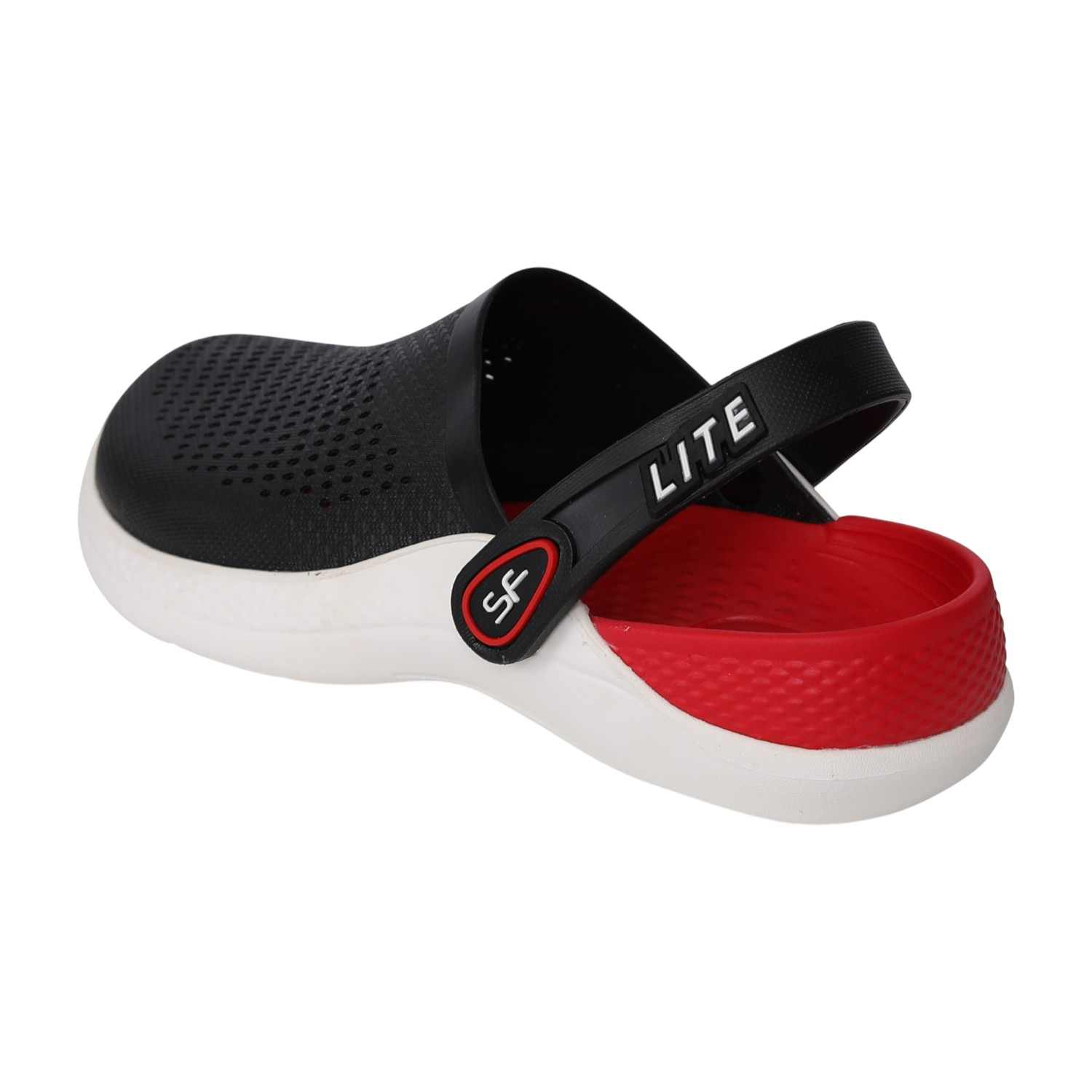 Men Black Racer Red Clog