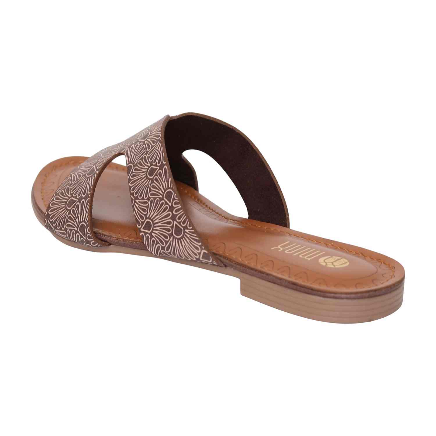 Womens Mocha Marigold Low Heel Sandal