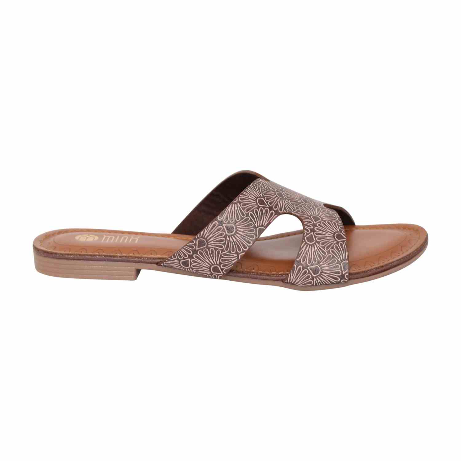Womens Mocha Marigold Low Heel Sandal