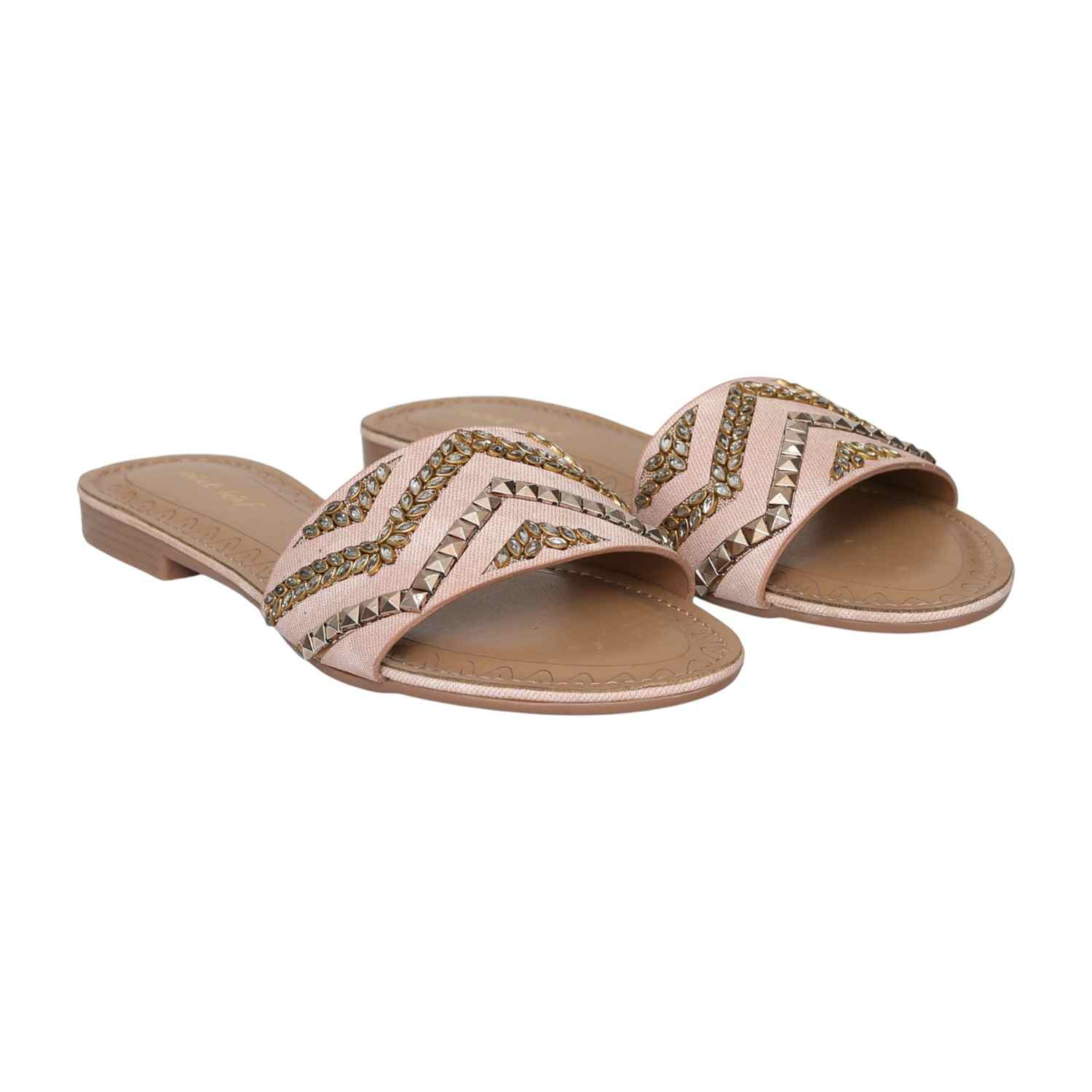 Women's Rose Tint Zigzag Detail Flats