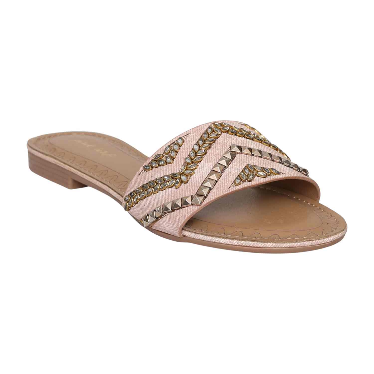 Women's Rose Tint Zigzag Detail Flats