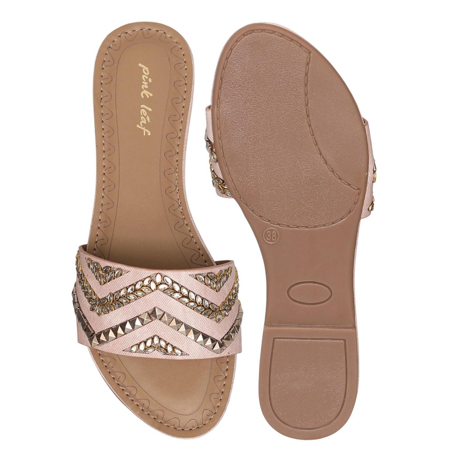 Women's Rose Tint Zigzag Detail Flats