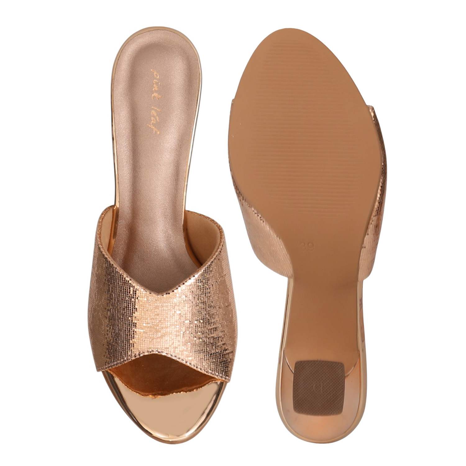 Women Golden Luxe Heels