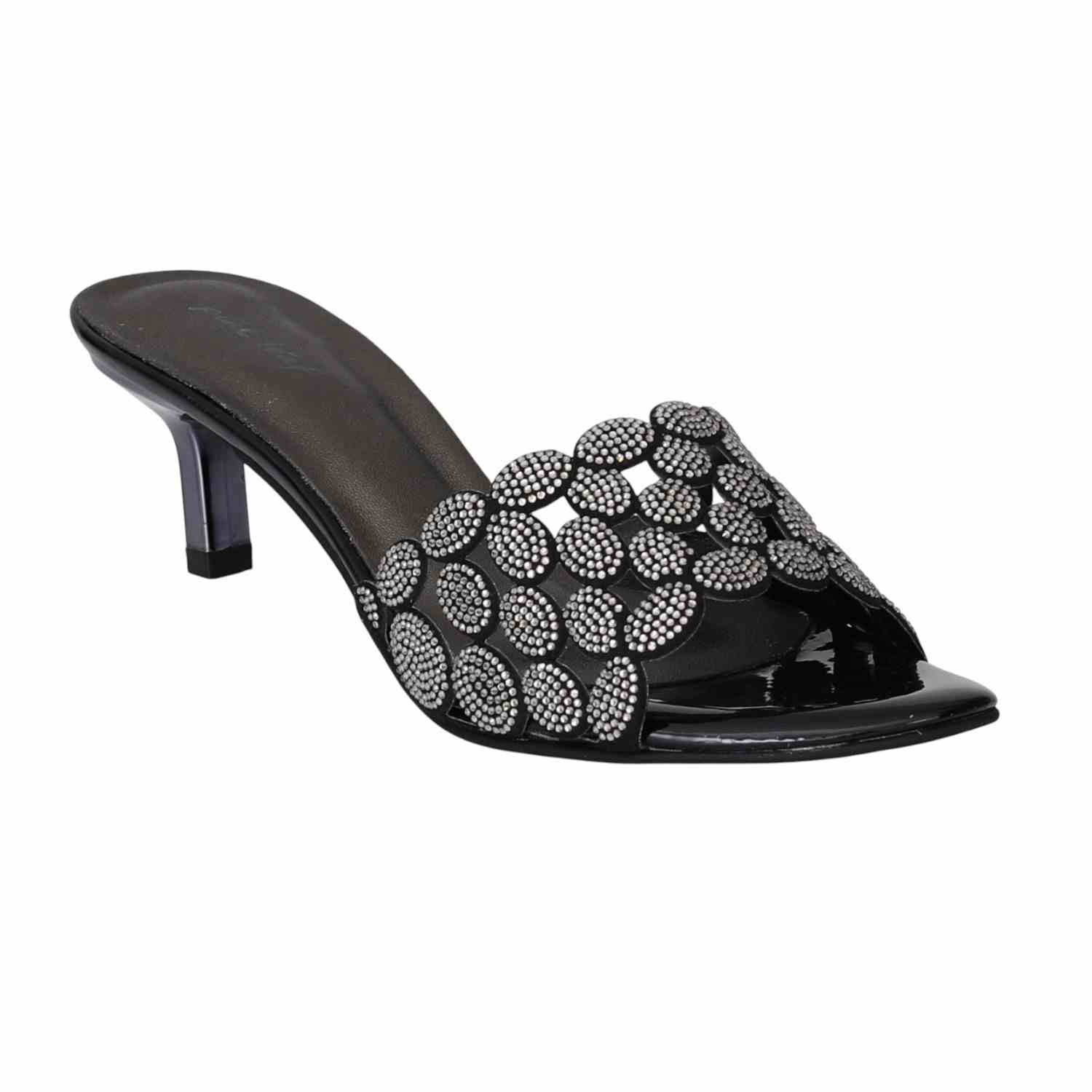 Women Gleam Circle Slip-On Heels