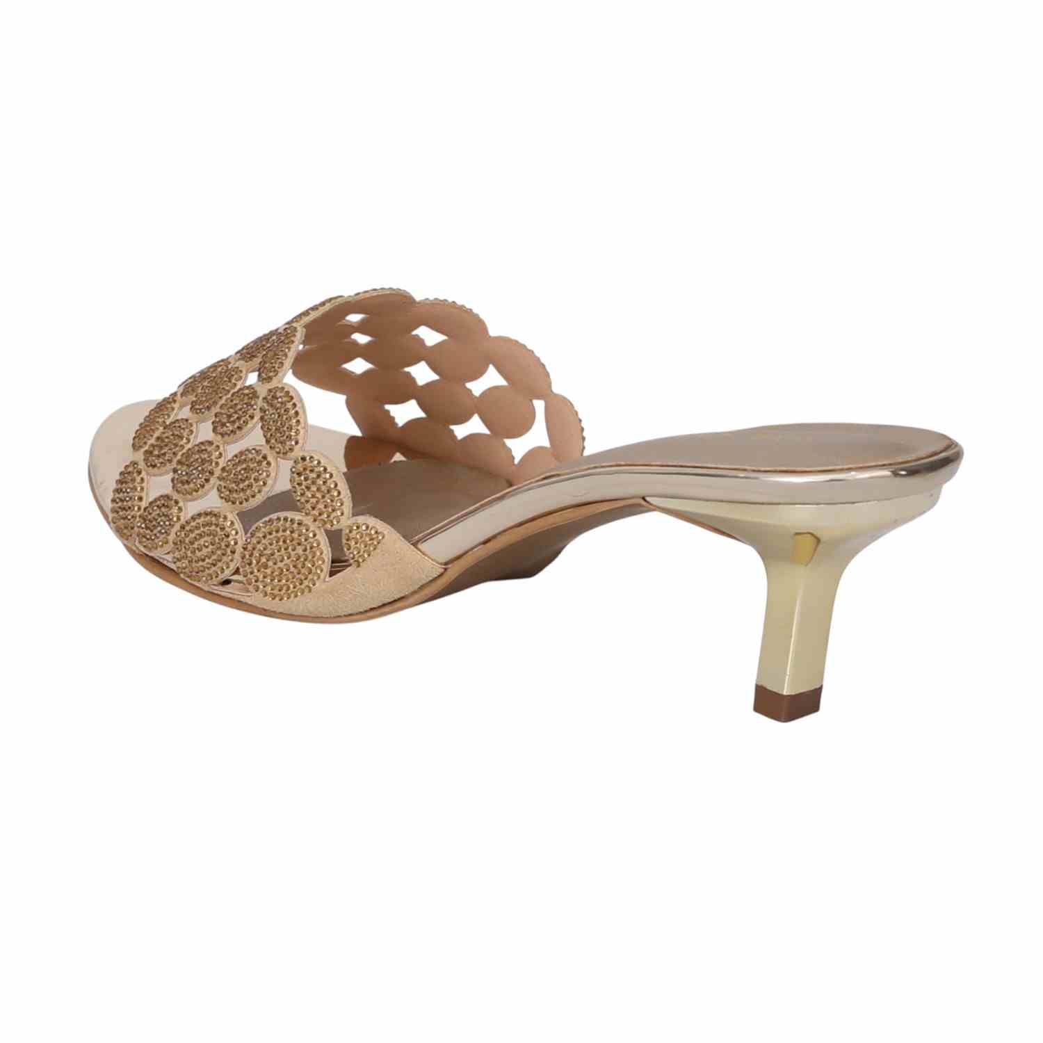 Women Gleam Circle Slip-On Heels