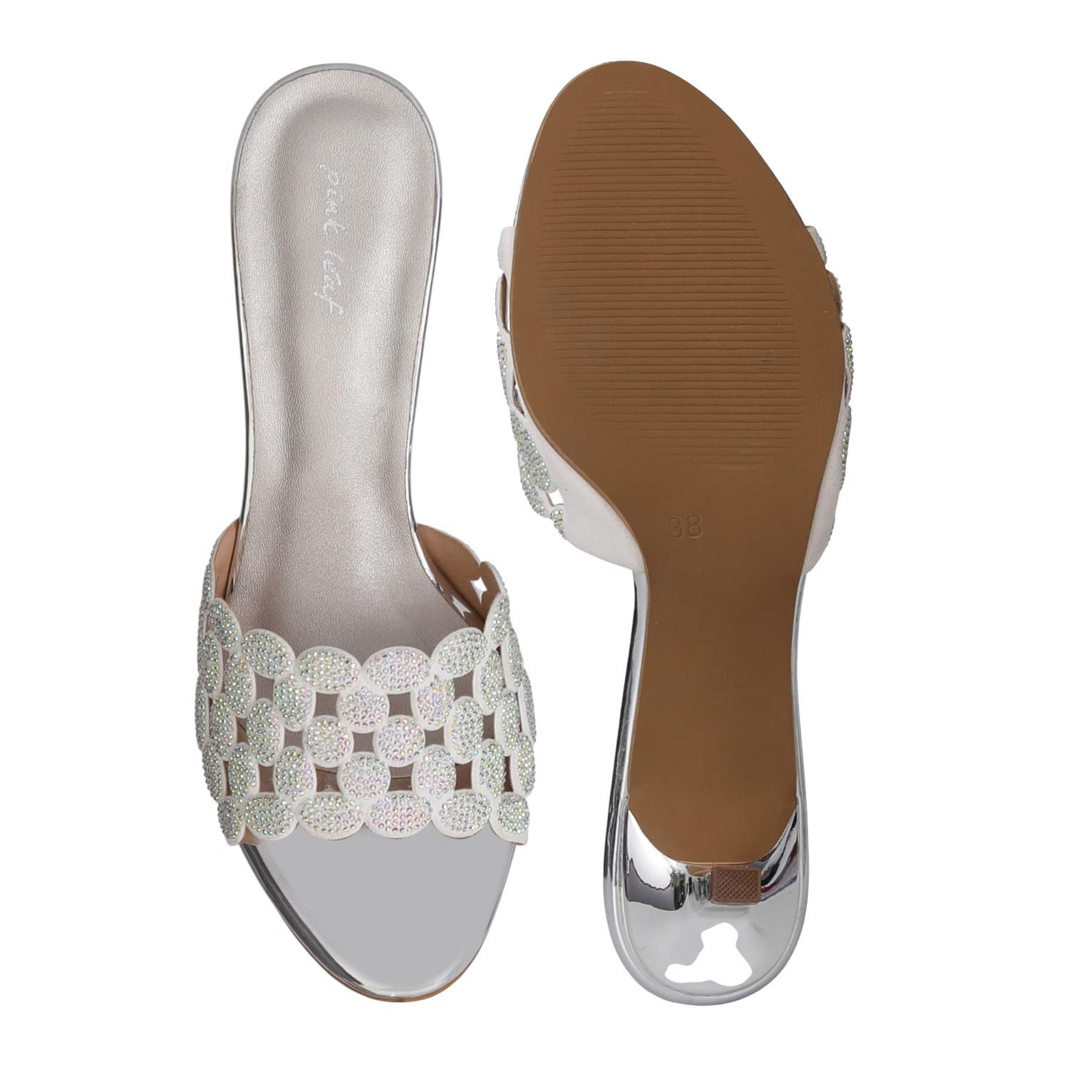 Women Gleam Circle Slip-On Heels