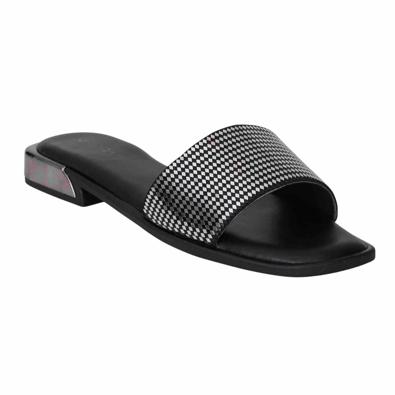 Women Black Metal Muse Sandals