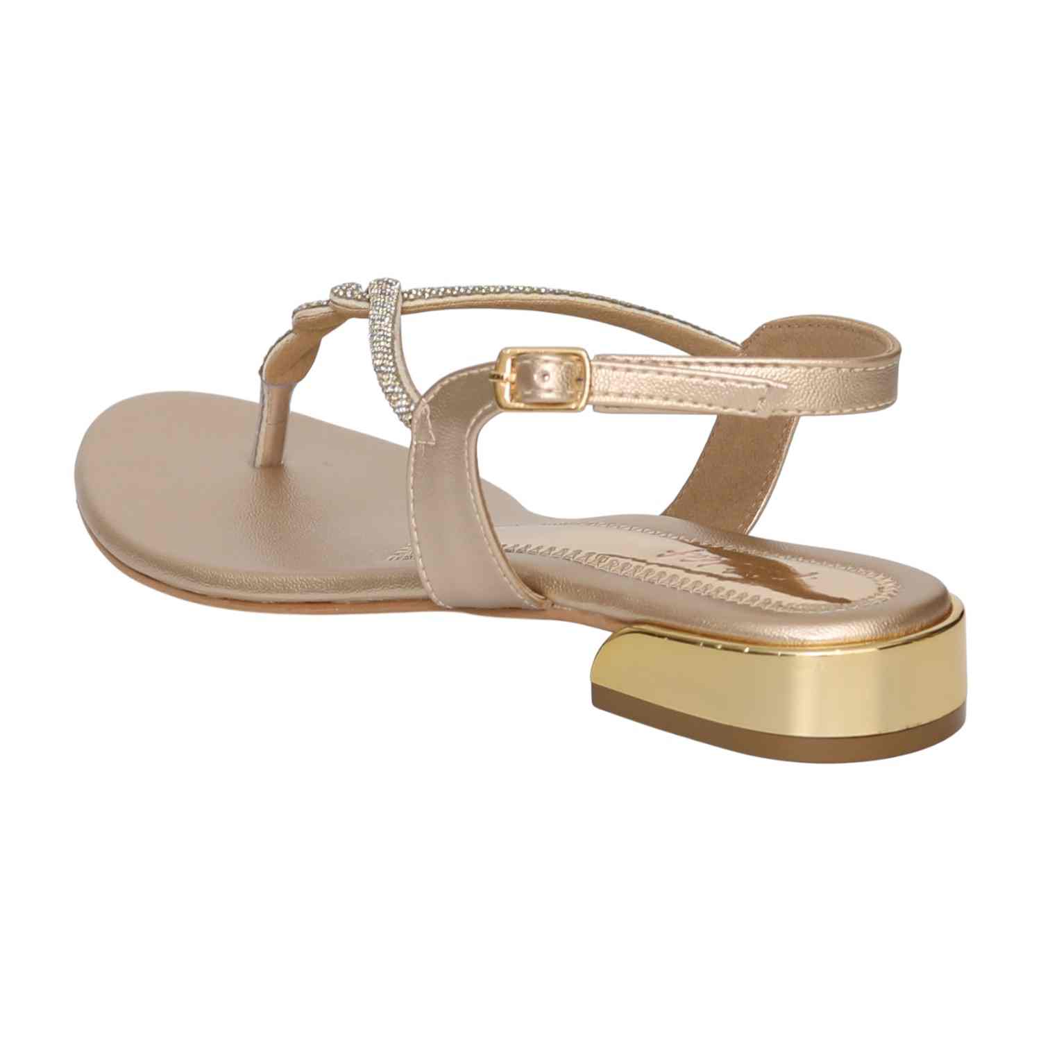 Women's Chiffon Gleam Crystal T-Strap Heels