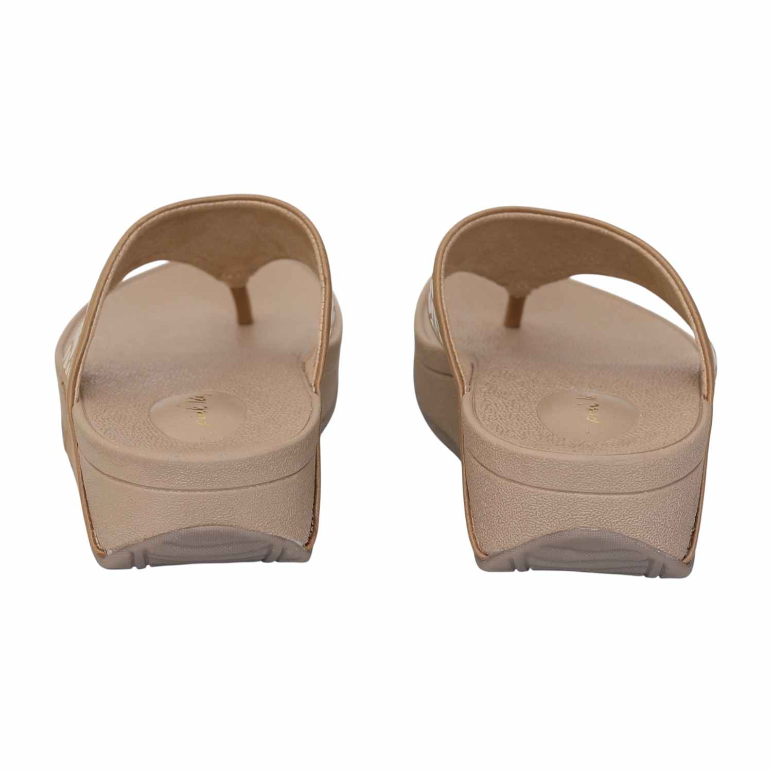 Womens Sand  Mirror Thong Wedges