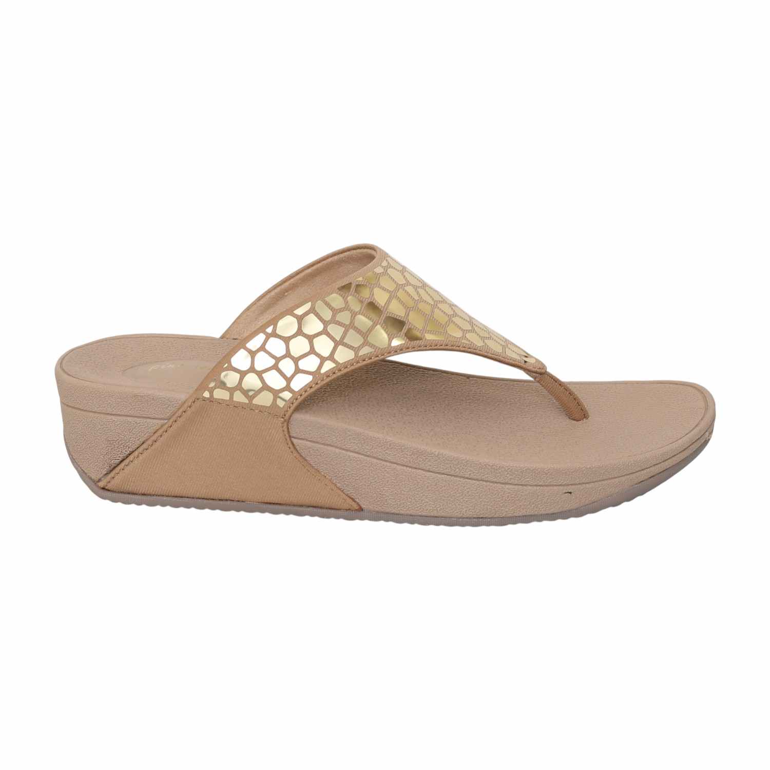 Womens Sand  Mirror Thong Wedges
