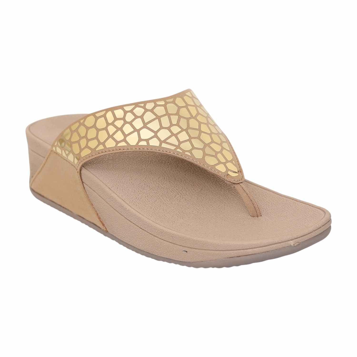 Womens Sand  Mirror Thong Wedges