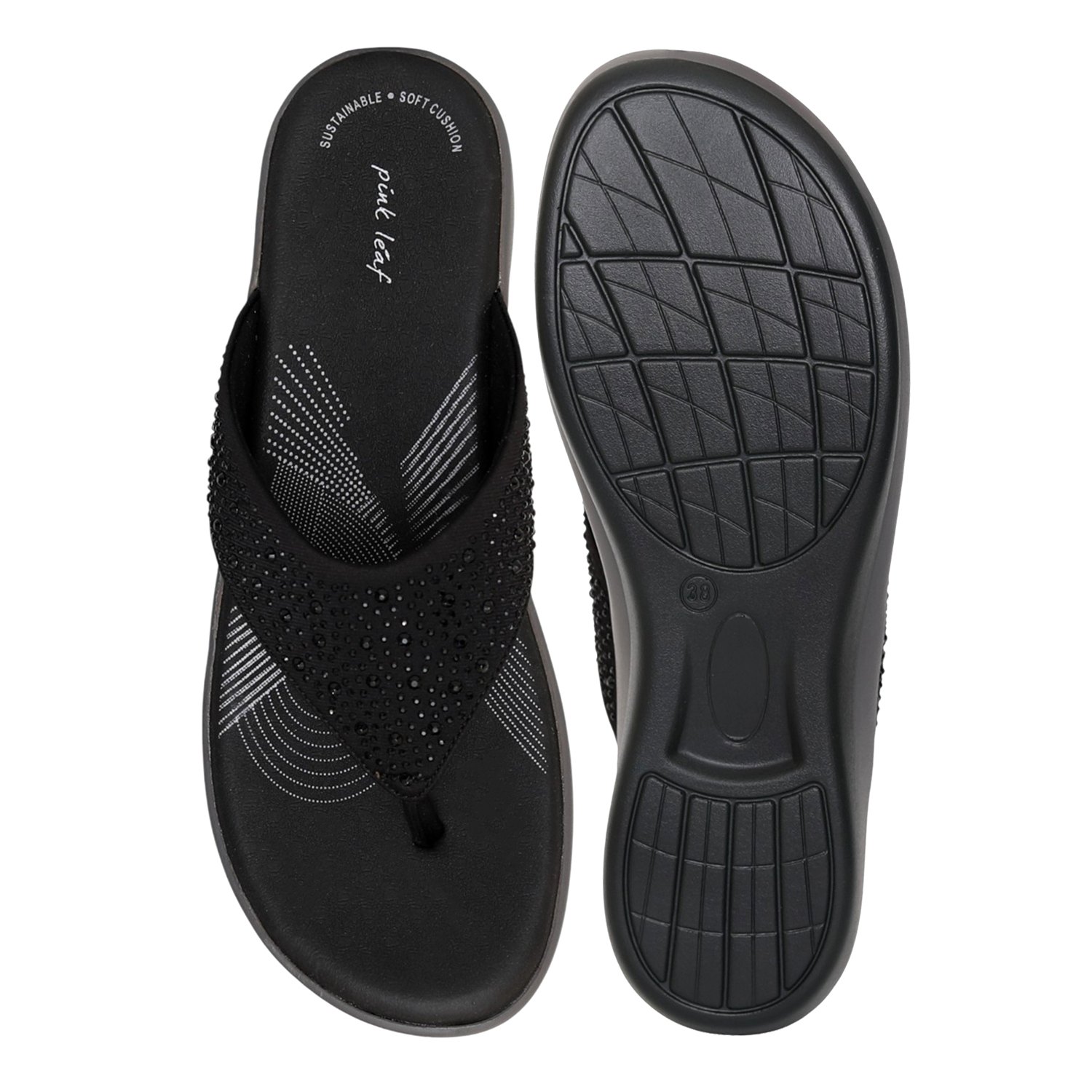 Womens Dark Halo Thong Wedges