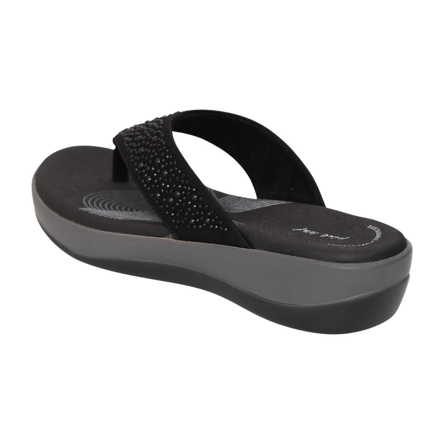 Womens Dark Halo Thong Wedges