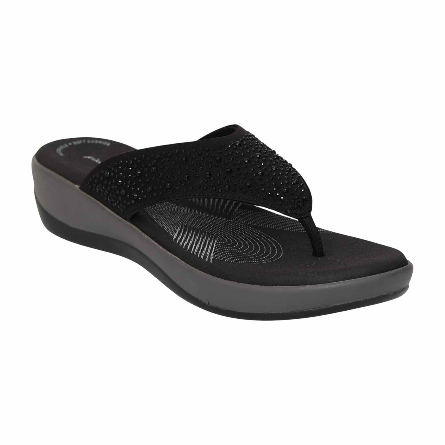 Womens Dark Halo Thong Wedges