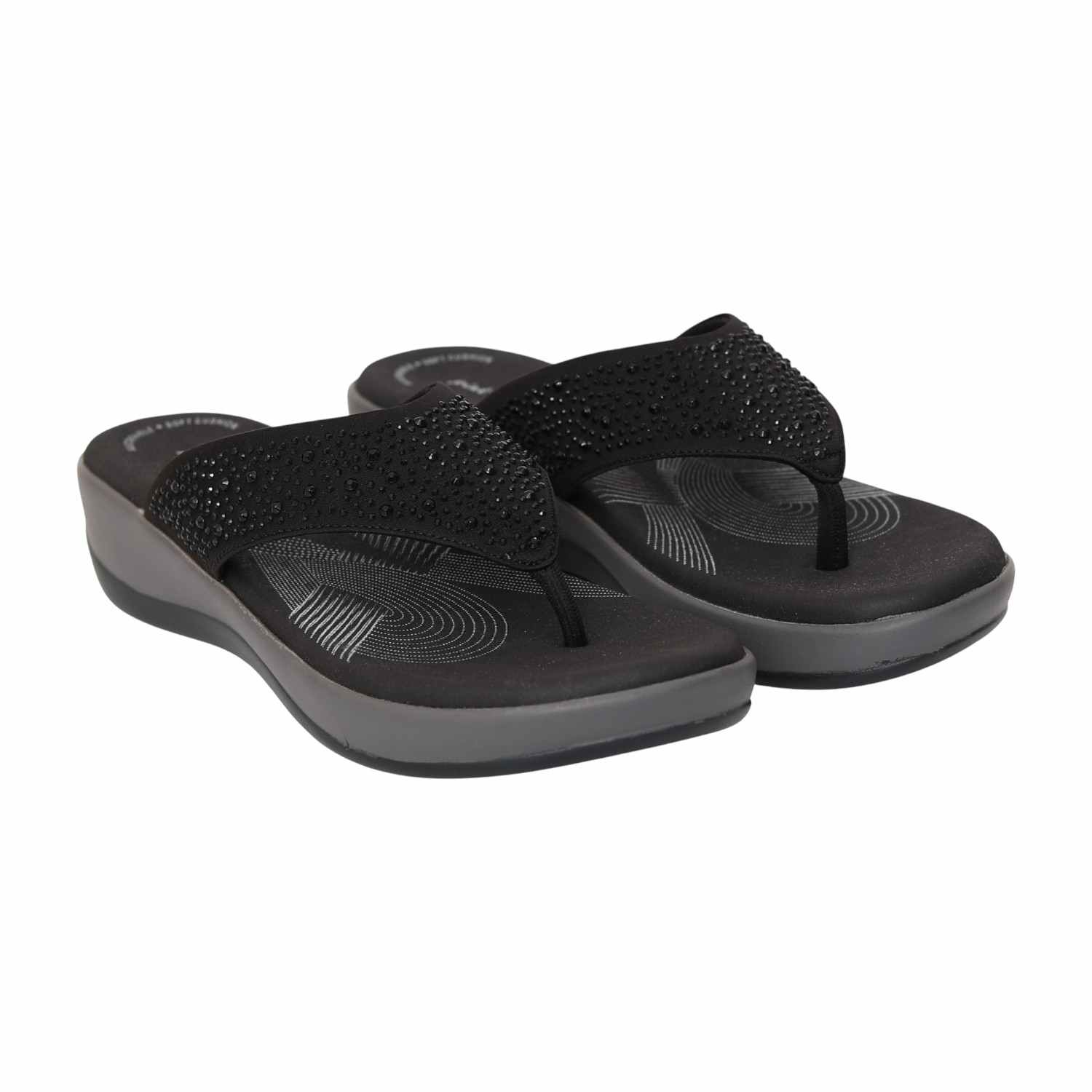 Womens Dark Halo Thong Wedges