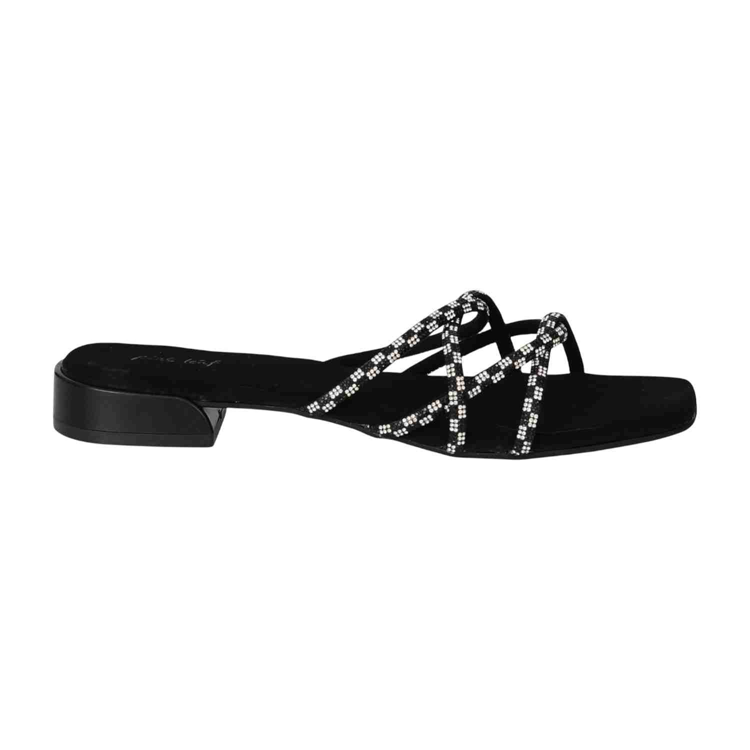 Women Black Dazzle Evening Sandals