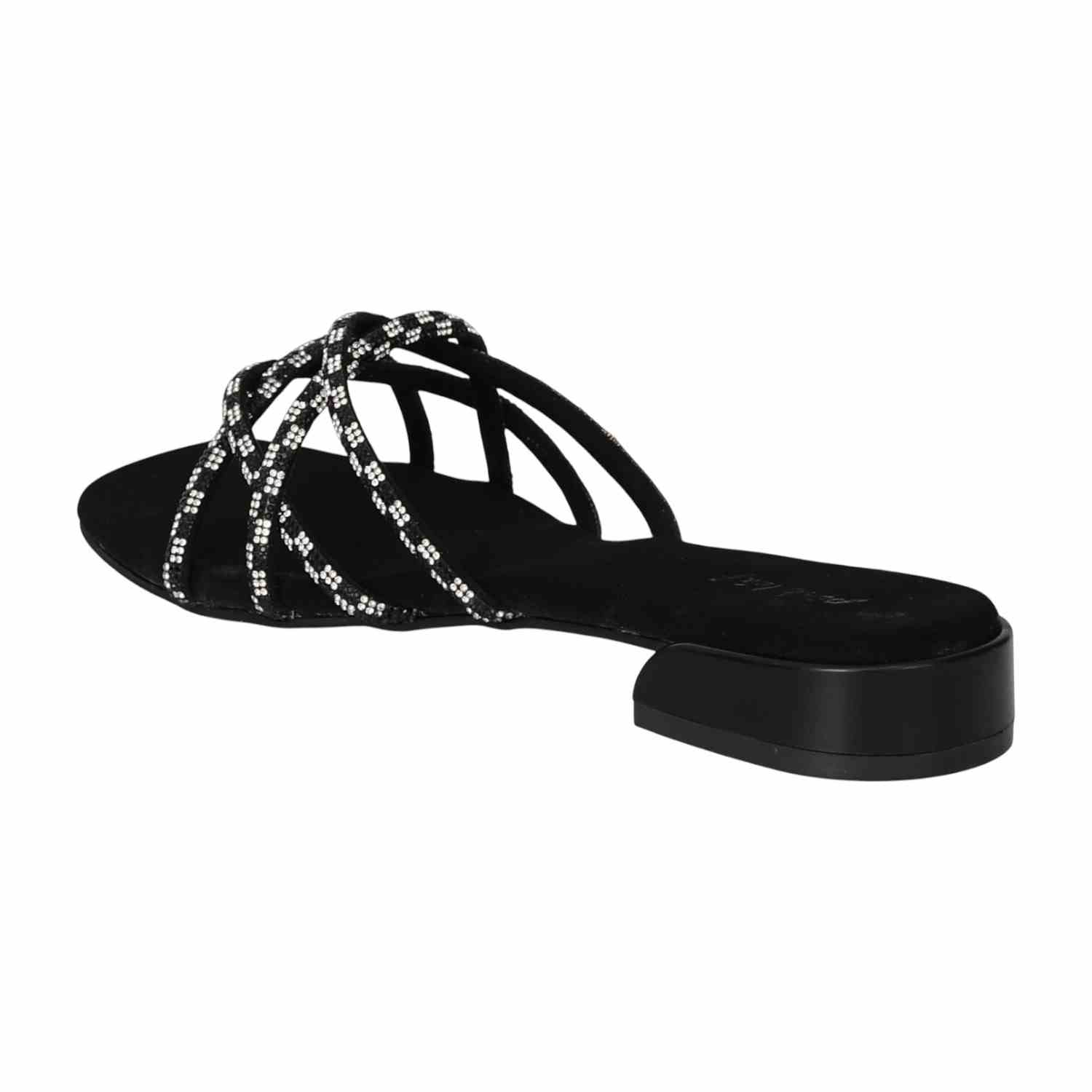 Women Black Dazzle Evening Sandals