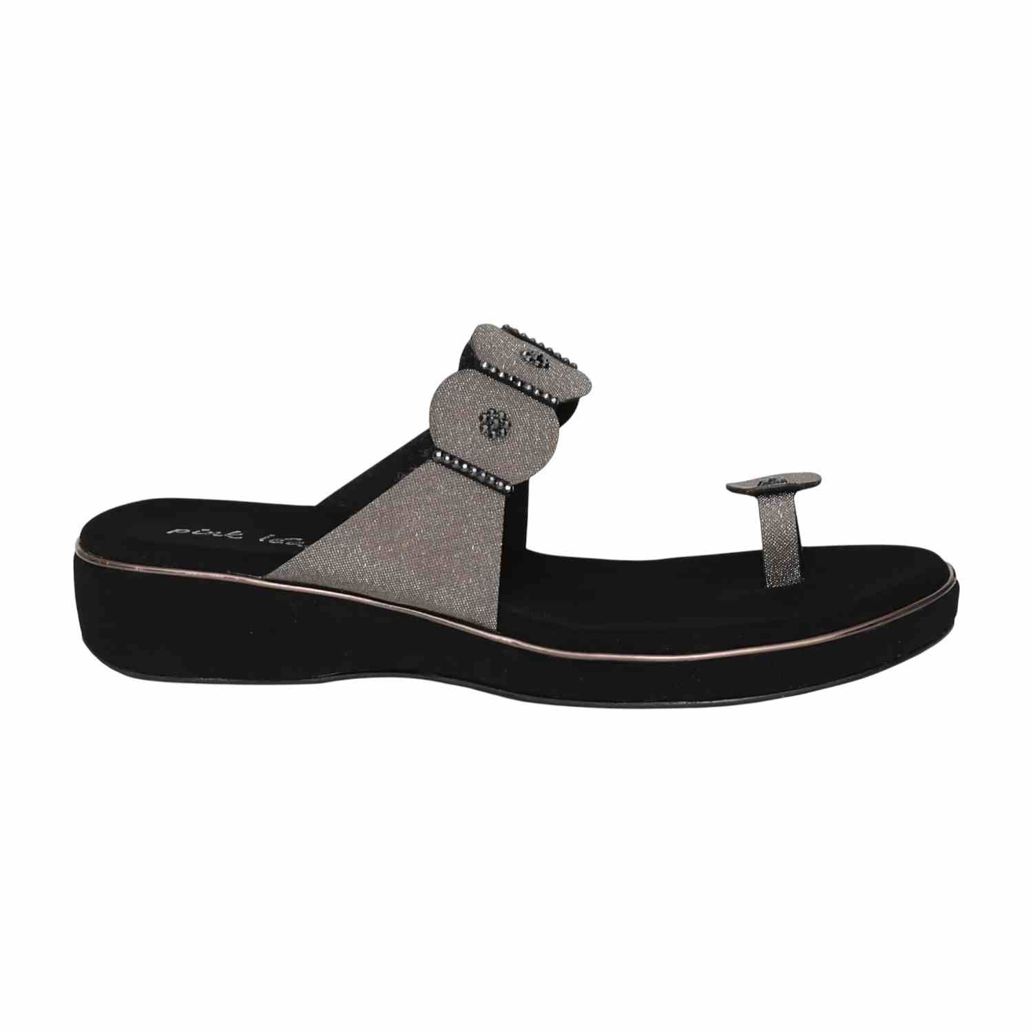 Women's Onyx Stud Toe-Ring Heel
