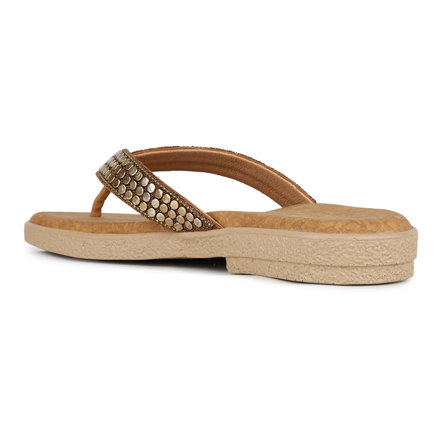 Inc.5 | Inc.5 Women Tan Casual Solid Flat Sandals|1