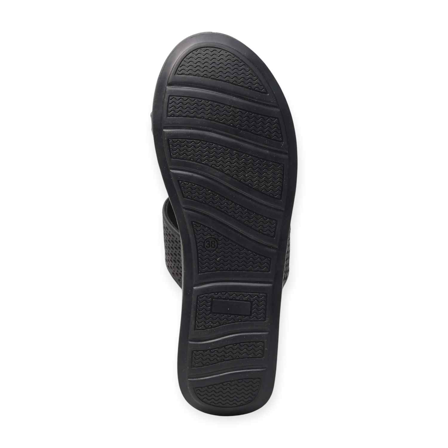 Melonz Black Open-Toe Woven Flats