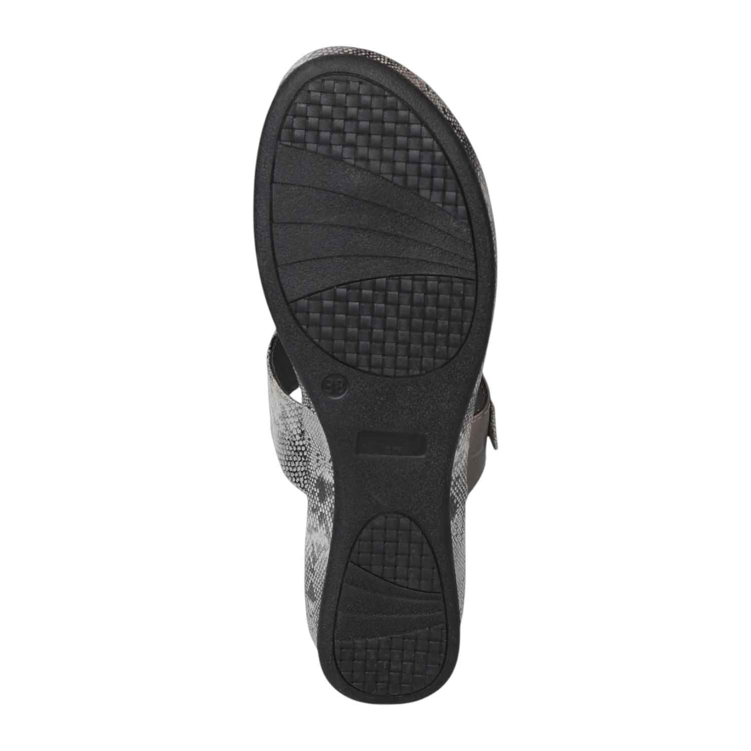 Women Grey SerpentEase Thong Sandals