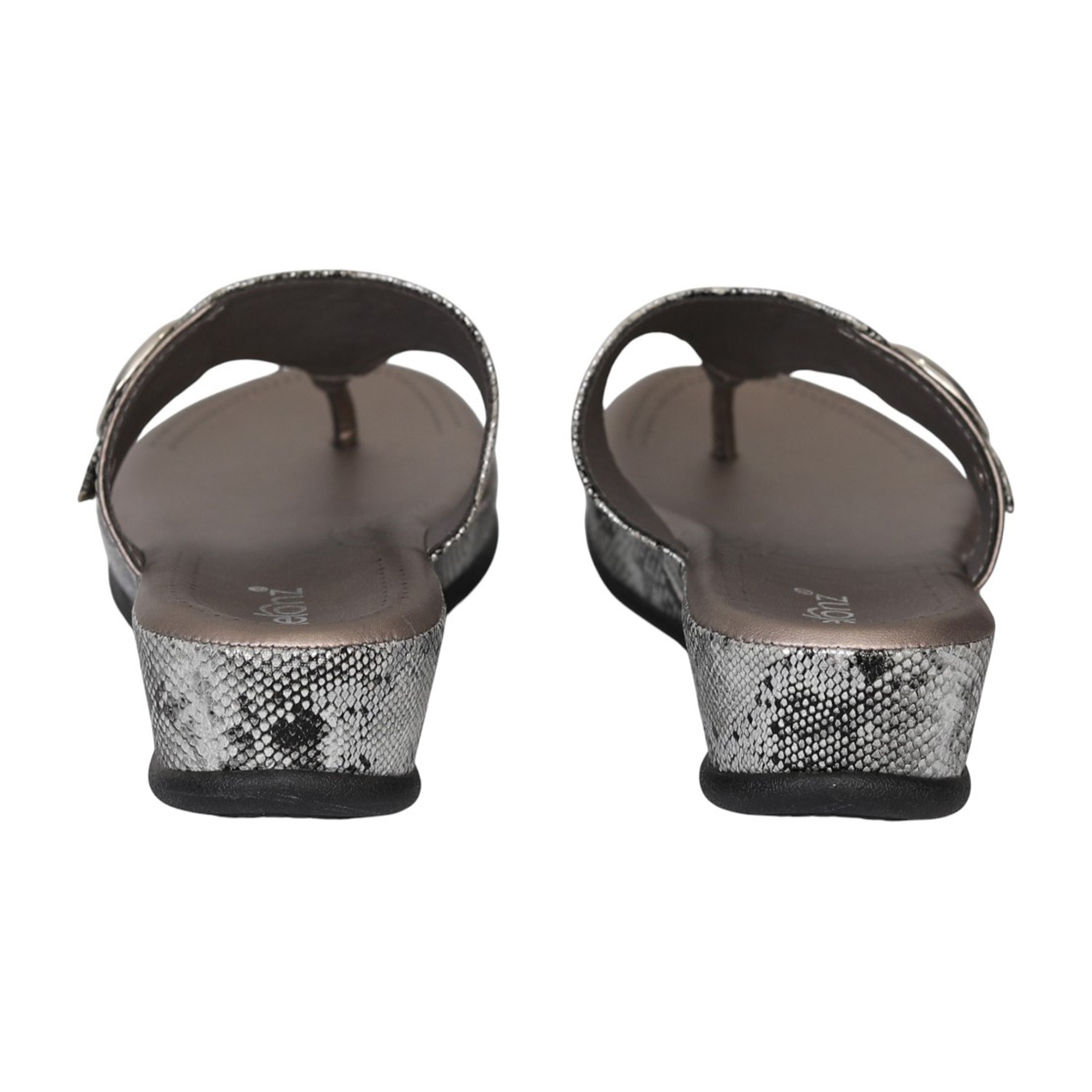 Women Grey SerpentEase Thong Sandals