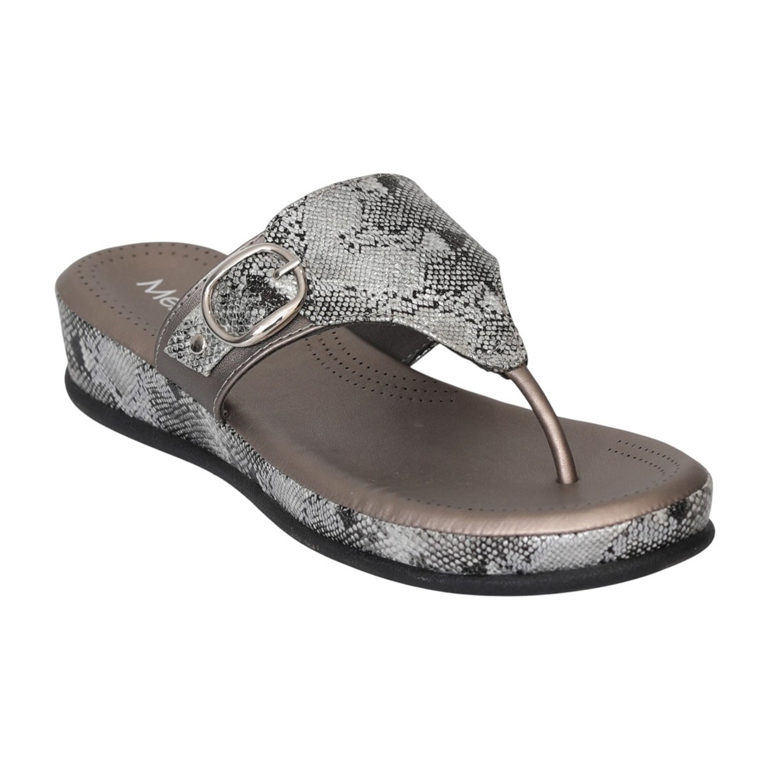 Women Grey SerpentEase Thong Sandals