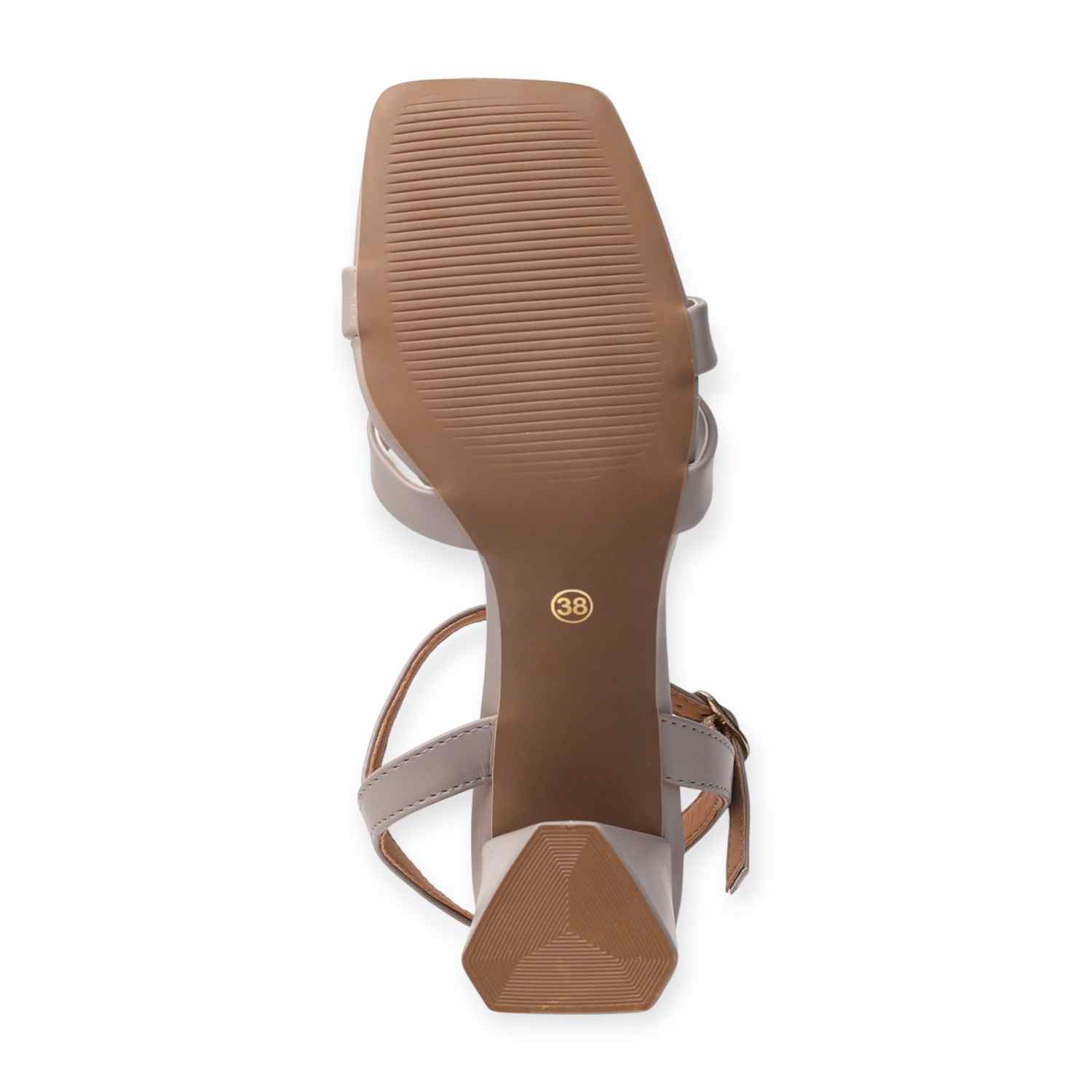 Ninaa Rossie Women’s Stylish Cross-Strap Grey Block Heels