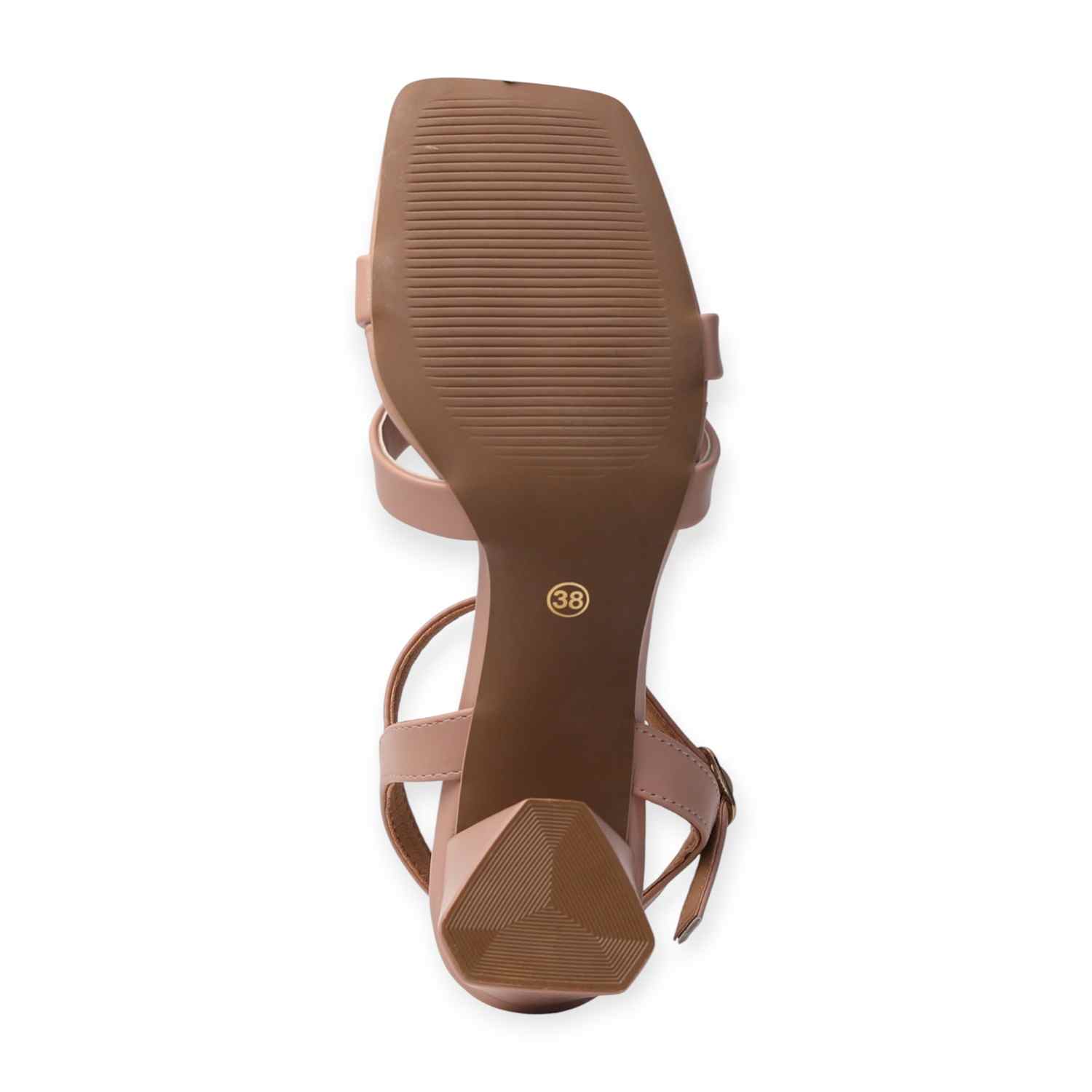 Ninaa Rossie Women’s Stylish Cross-Strap Pink Block Heels