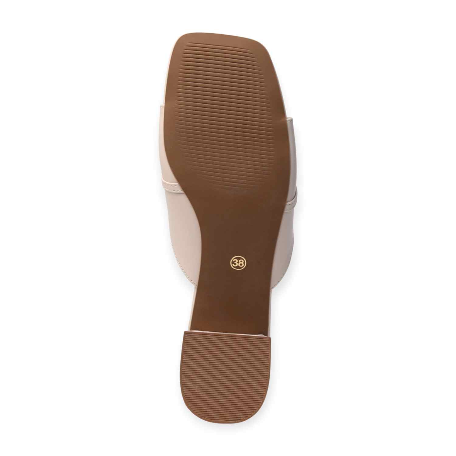 Ninaa Rossie Women’s Metal Accent Beige Slip-On Sandals