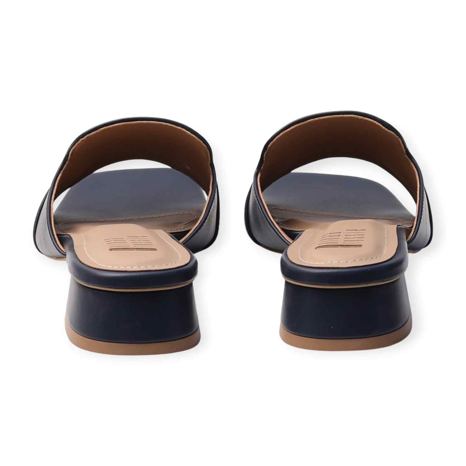 Ninaa Rossie Women’s Metal Accent Navy Slip-On Sandals