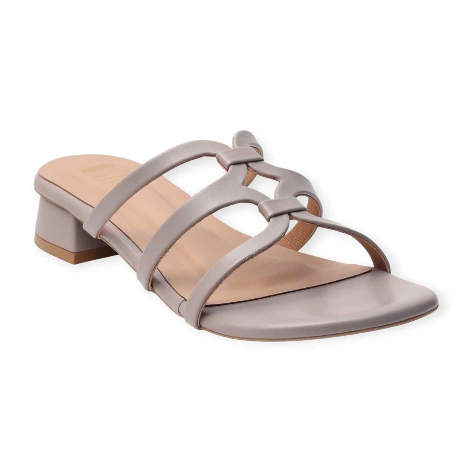 Ninaa Rossie Women’s Grey Multi-Loop Slip-On Sandals