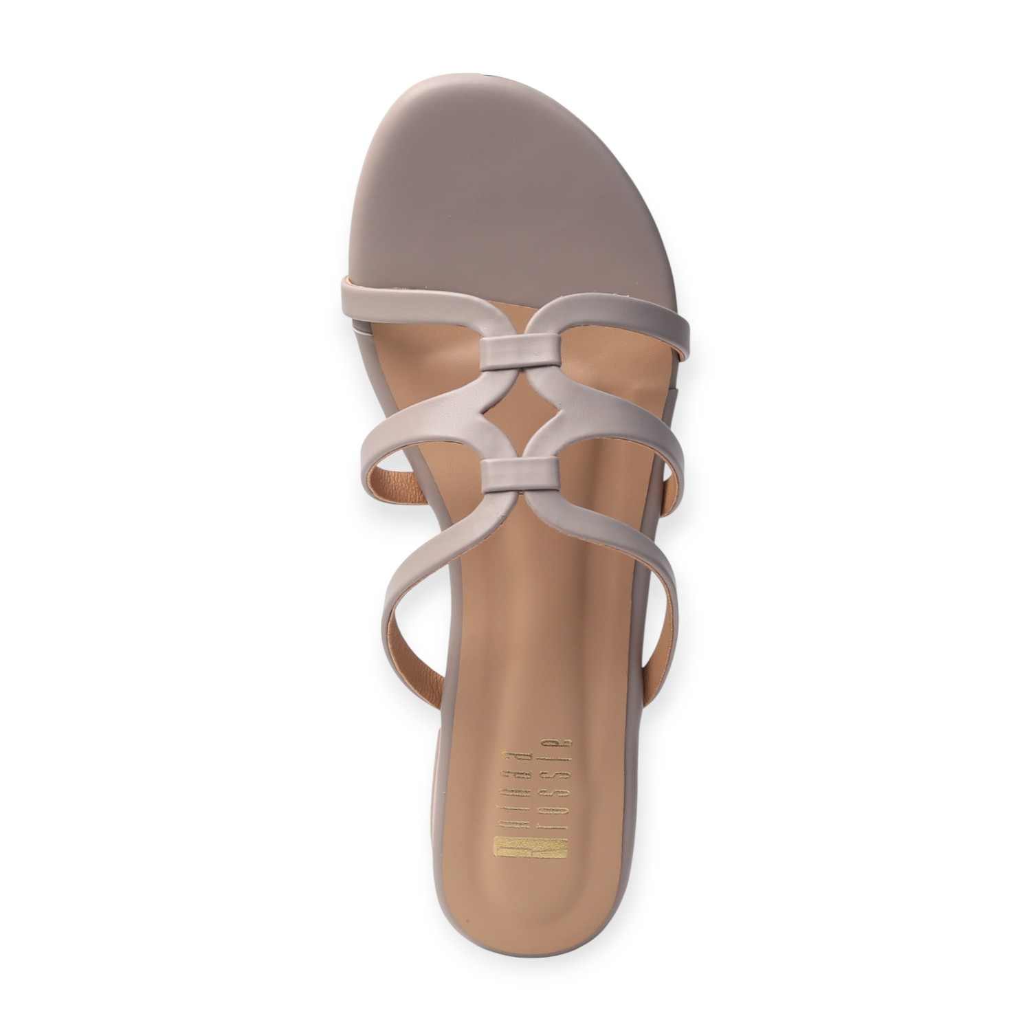 Ninaa Rossie Women’s Grey Multi-Loop Slip-On Sandals