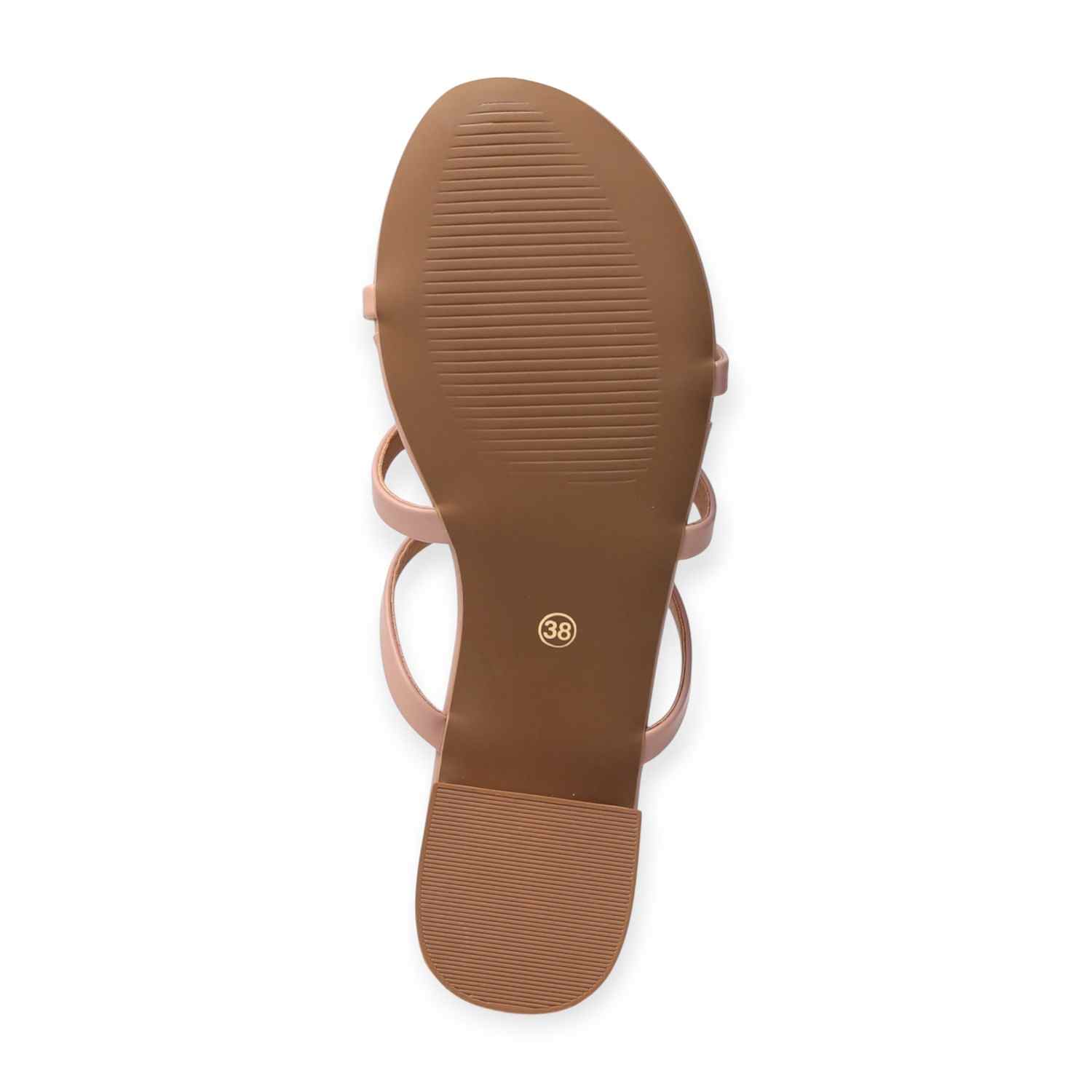 Ninaa Rossie Women’s Peach Multi-Loop Slip-On Sandals