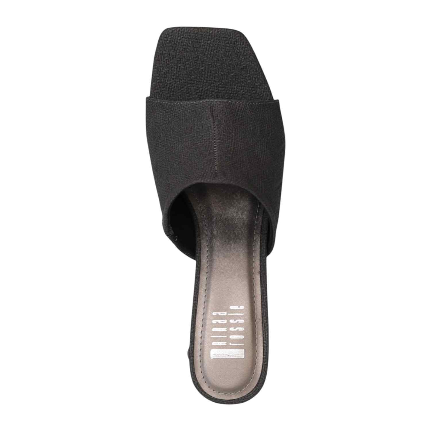Women Black Textured Block Heel