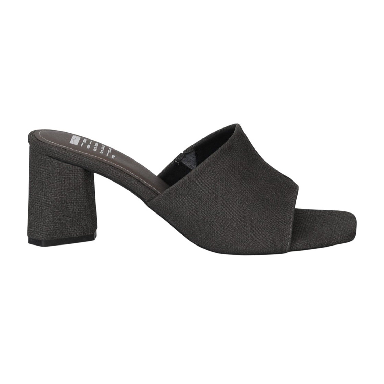 Women Black Textured Block Heel