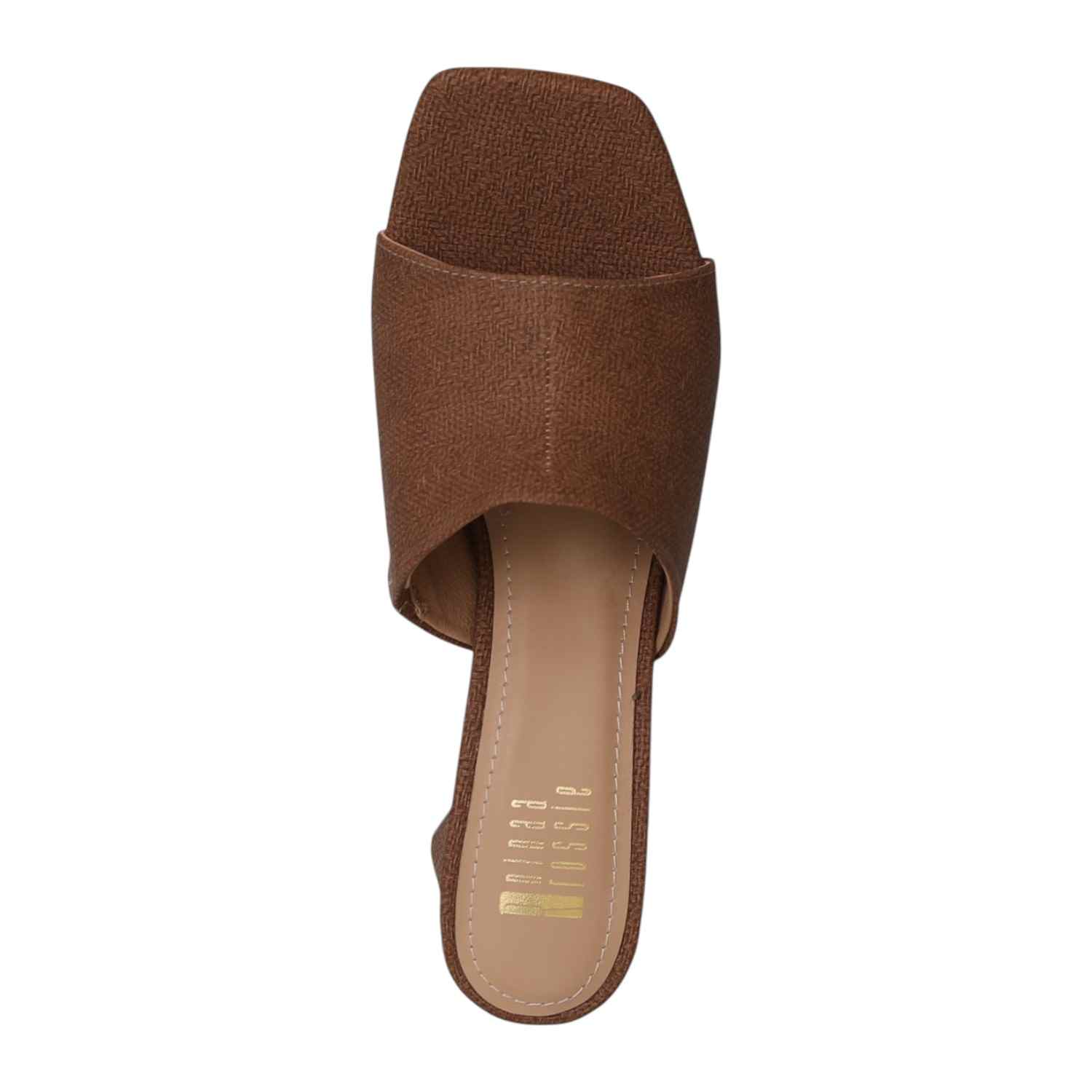 Women Brown Textured Block Heel