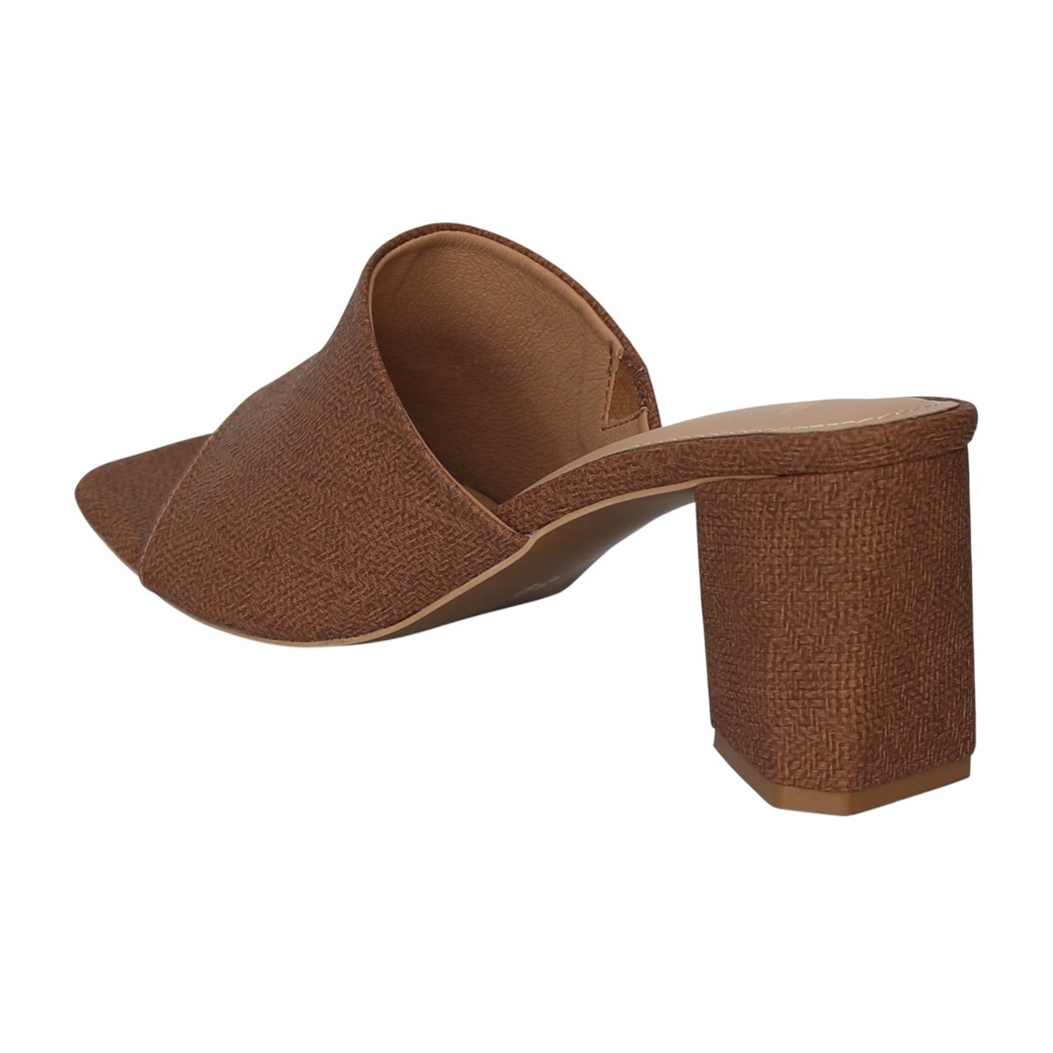 Women Brown Textured Block Heel