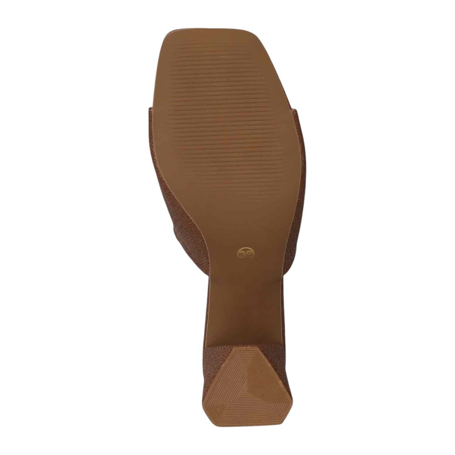 Women Brown Textured Block Heel