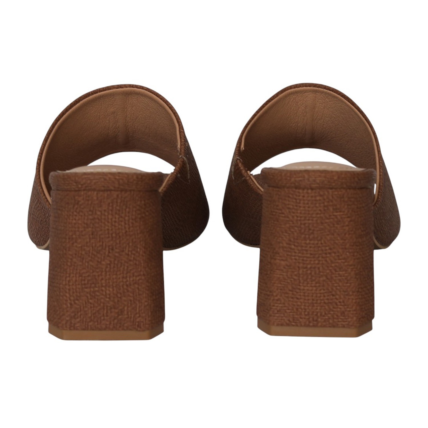 Women Brown Textured Block Heel