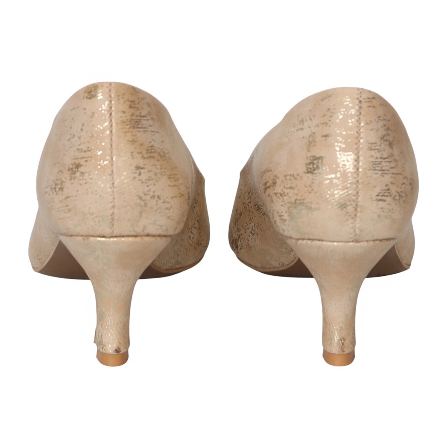 Women Soft Champagne Court Heels