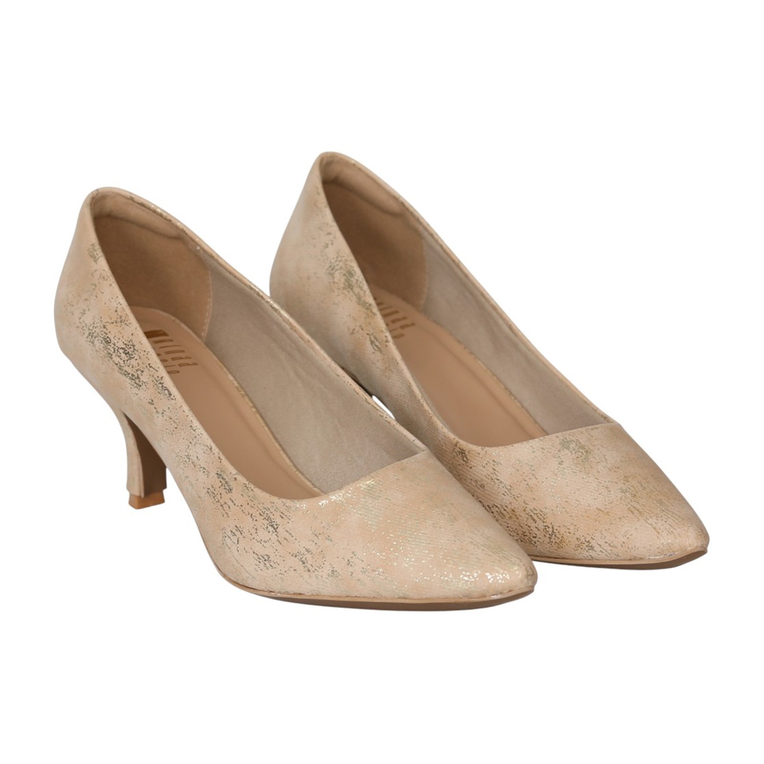 Women Soft Champagne Court Heels